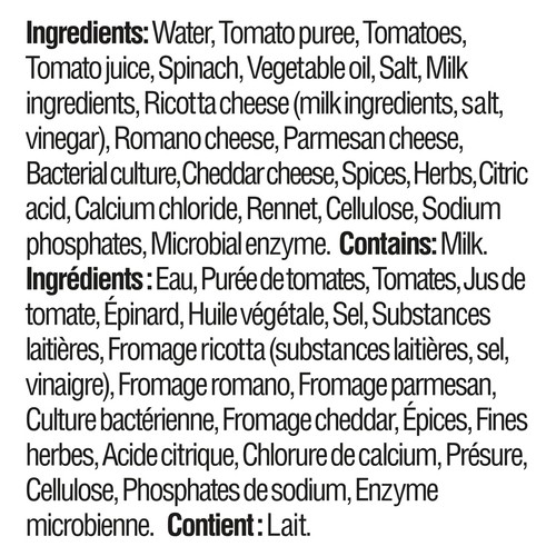 Classico Pasta Sauce Florentine Spinach And Cheese 650 mL