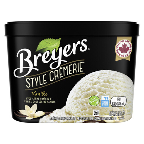 Breyers Ice Cream Creamery Style Natural Vanilla 1.66 L