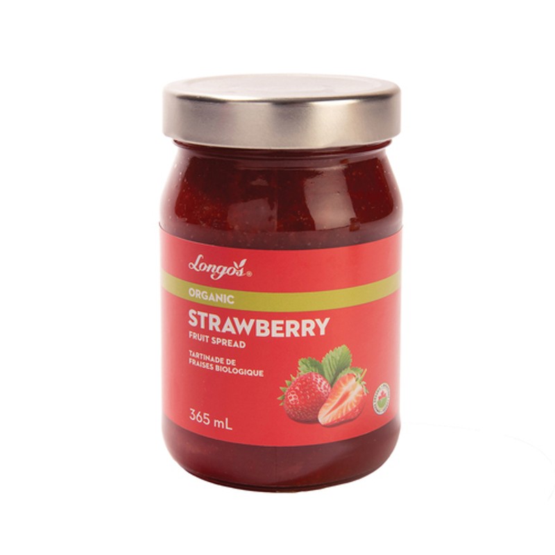 Longo's Organic Fruit Spread Strawberry 365 ml - Voilà Online Groceries ...