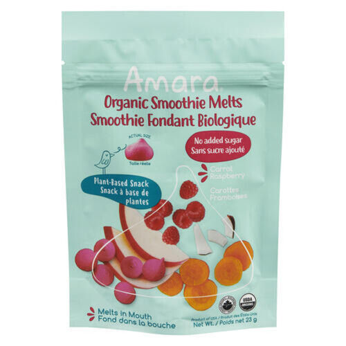 Amara Organic Smoothie Melts Carrot Raspberry 23 g