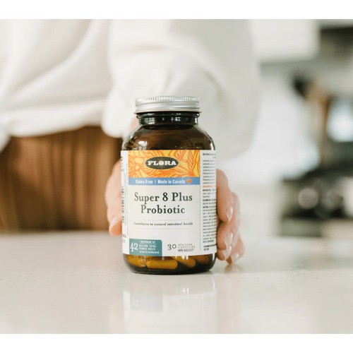 Flora Super 8 Plus Probiotic Vegetable Capsules 30 Count