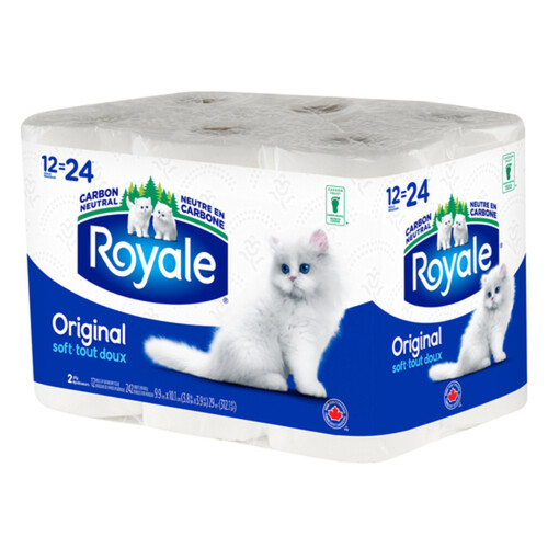 Royale Original Toilet Paper 2-Ply 12 Rolls x 242 Sheets