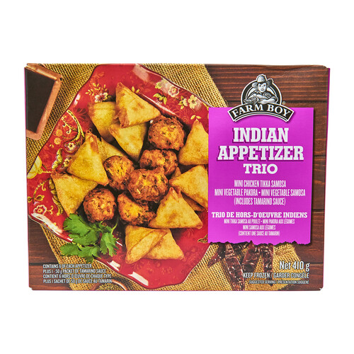 Farm Boy Indian Appetizer Trio 410 g (frozen)