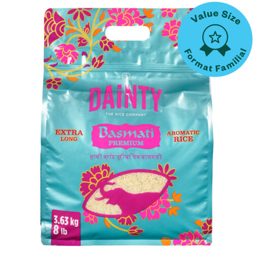 Dainty Rice Basmati Extra Long Value Size 3.63 kg