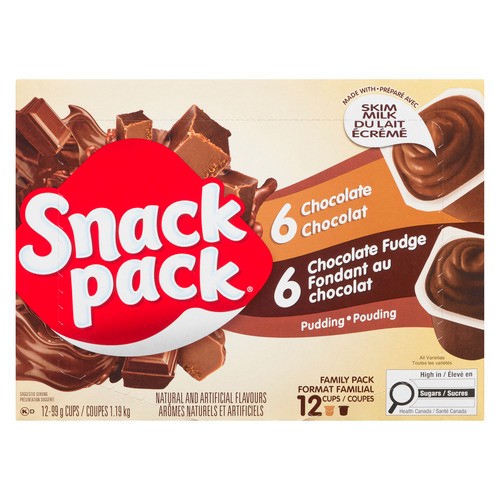 Snack Pack Gluten-Free Pudding Combo Chocolate & Chocolate Fudge 12 x 99 g