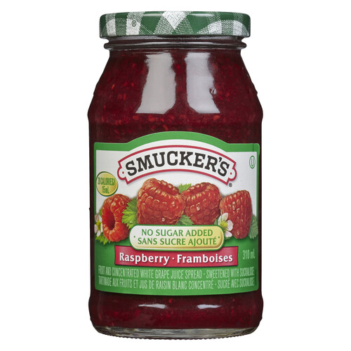 Smucker's No Sugar Added Jam Raspberry 310 ml