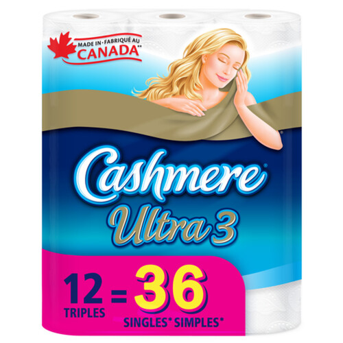 Cashmere Toilet Paper Ultra 3 Ply 12 Triple Rolls x 198 Sheets