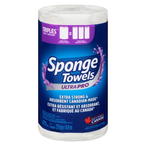 Sponge Towels Paper Towel Ultra Pro 2-Ply 1 Triple Roll x 147 Sheets
