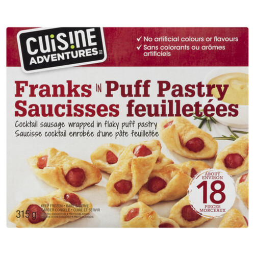 Cuisine Adventures In Puff Pastry Frozen Mini Sausages 315 g