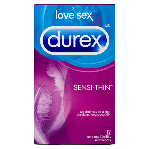 Durex Sheik Sensitive Thin  Lubricated Condoms Ultra Fine 12 EA