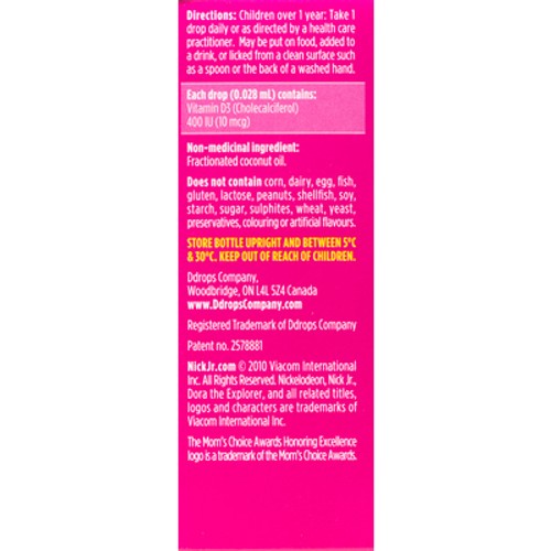 Ddrops Kids Liquid Vitamin D3 60 Drops 1.7 ml