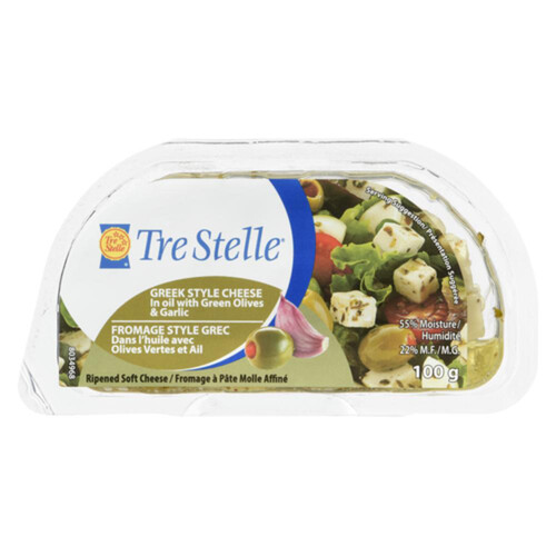 Tre Stelle Feta Cheese In Oil With Green Olives 100 g