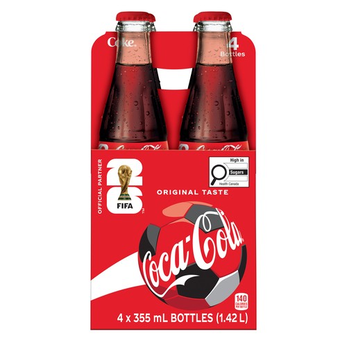 Coca-Cola Soft Drink Original 4 x 355 ml (bottles)