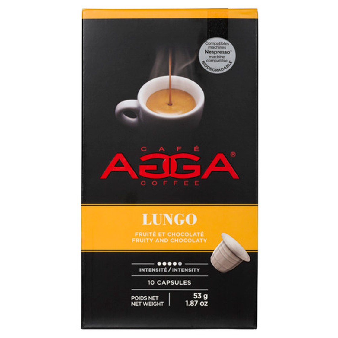 Agga Coffee Pods Lungo Espresso Blend 10 Capsules 53 g - Voilà Online ...