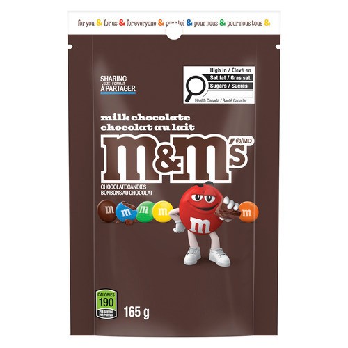 M&M's Milk Chocolate Stand Up Pouch 165 g