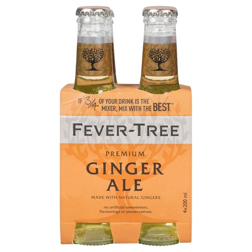 Fever-Tree Soft Drink Ginger Ale 4 x 200 ml (bottle)