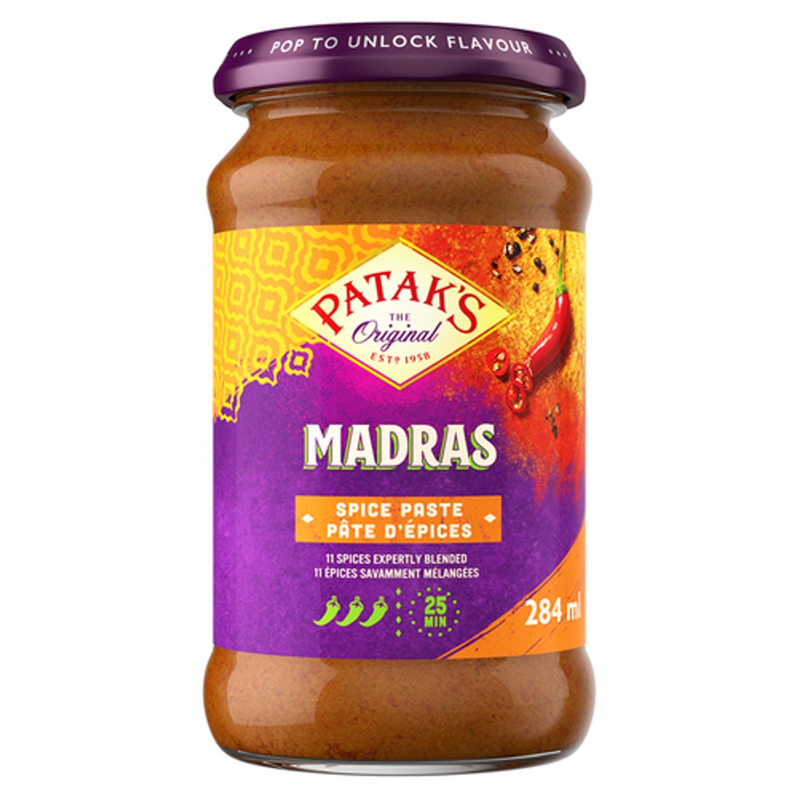 Patak's Madras Spice Paste 284 ml - Voilà Online Groceries & Offers