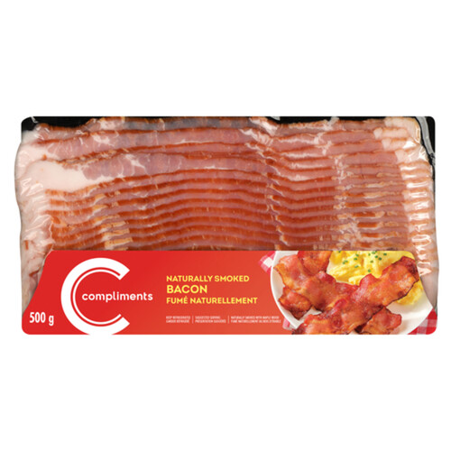 Compliments Bacon Naturally Smoked 500 g