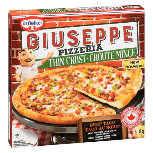 Dr. Oetker Frozen Thin Crust Pizza Beef Taco 510 g