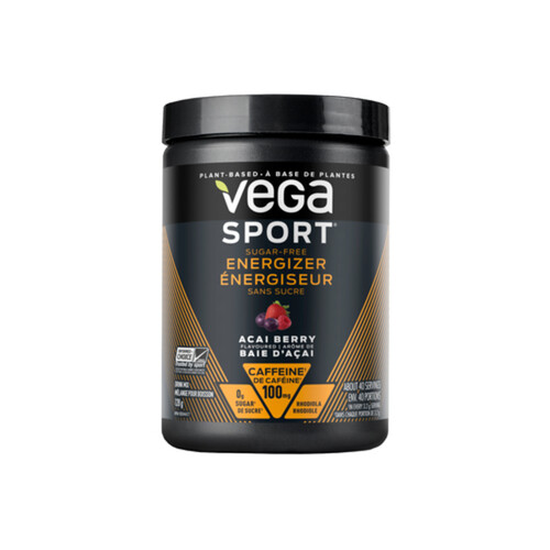 Vega Sport Gluten-Free Sugar-Free Drink Mix Energizer Acai Berry 40 Servings