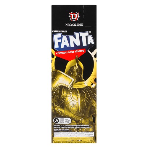 Fanta Caffeine-Free Sparkling Beverage Crimson Sour Cherry 12 x 355 ml (cans)