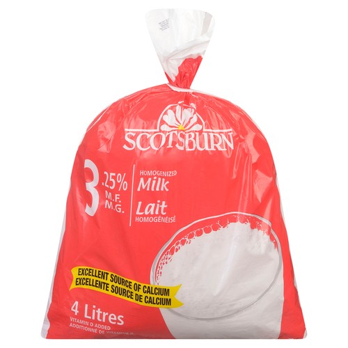Scotsburn 3.25% Milk  Homogenized 4 L