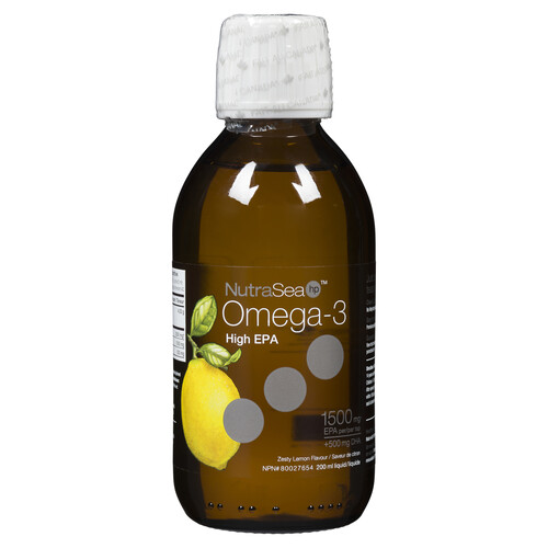 NutraSea High EPA Omega-3 1500 mg Zesty Lemon 200 ml