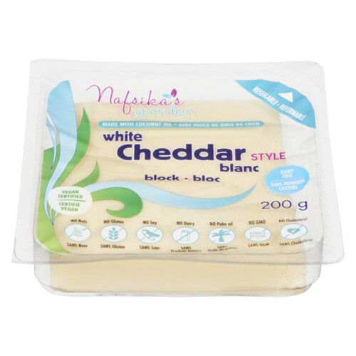 Nafsika's Garden Block Cheese White Cheddar Style 200 g