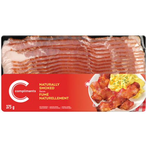 Compliments Naturally Smoked Bacon 375 g