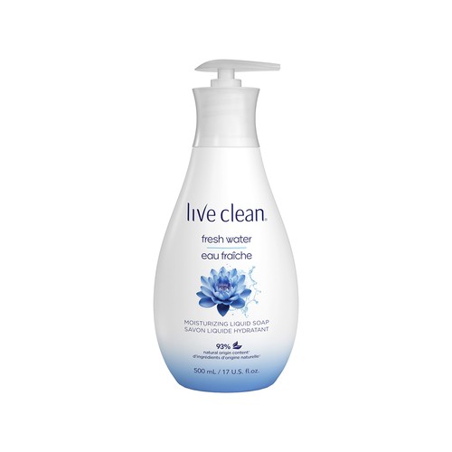 Live Clean Hand Soap Moisturizing Liquid Fresh Water 500 ml
