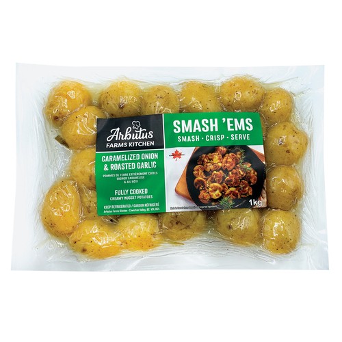 Arbutus Farms Kitchen Seasoned Potatoes Roasted Garlic Caramelized Onion 1 kg