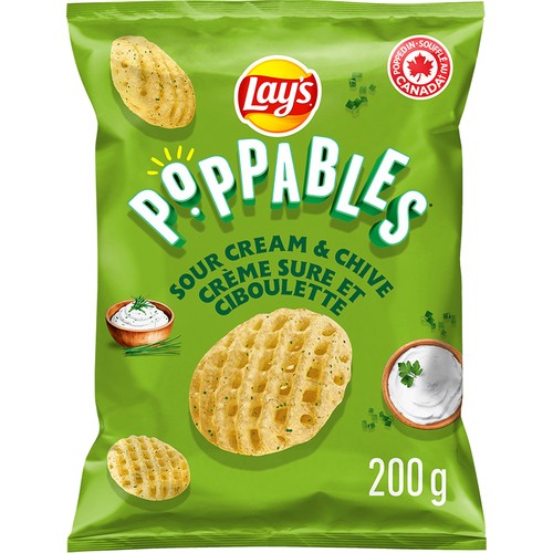 Lay’s Poppables Potato Snacks Sour Cream & Chive Flavoured Value Size 200 g