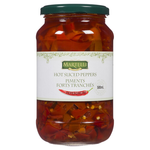 Martelli Hot Sliced Peppers 500 mL