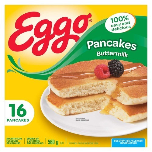 Kellogg's Eggo Frozen Pancakes Buttermilk 560 g