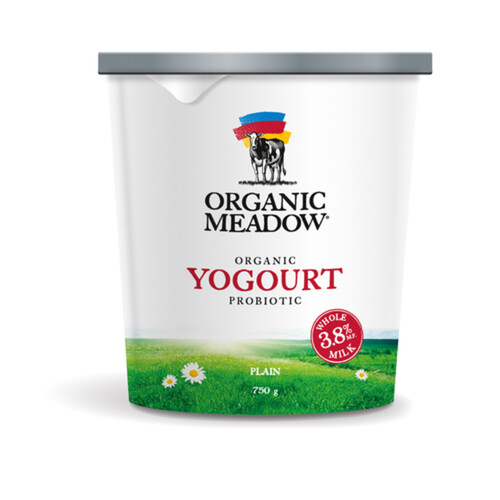 Organic Meadow 3.8% Yogurt Plain 750 g