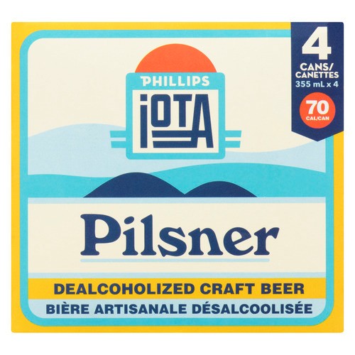 Phillips iOTA Dealcoholized Craft Beer Pilsner 4 Cans x 355 ml