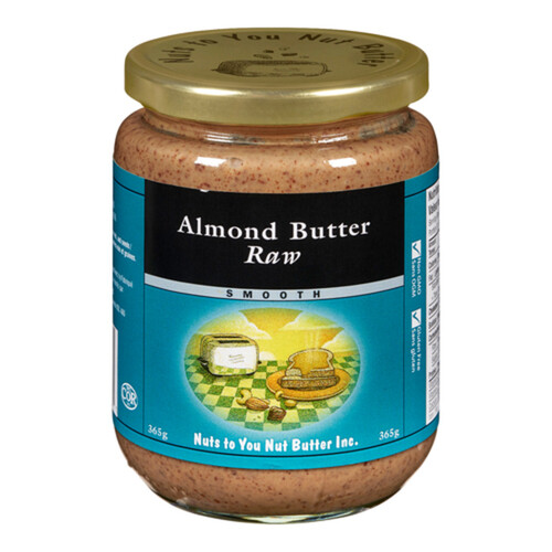 Nuts To You Gluten-Free Almond Butter Raw Smooth 365 g