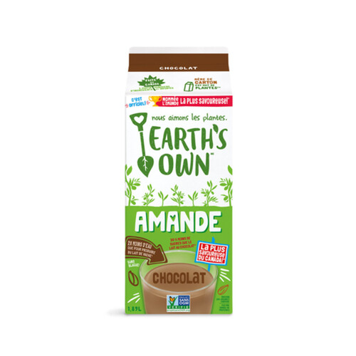 Earth's Own Almond Milk Chocolate Dairy-Free Beverage Plant-Based 1.89 L