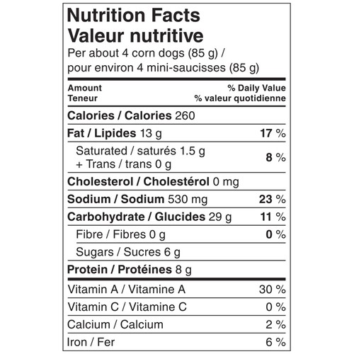 Field Roast Miniature Plant-Based  Frozen Corn Dogs 283 g