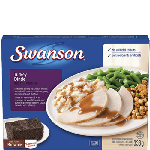 Swanson Turkey Frozen Dinner 338 g