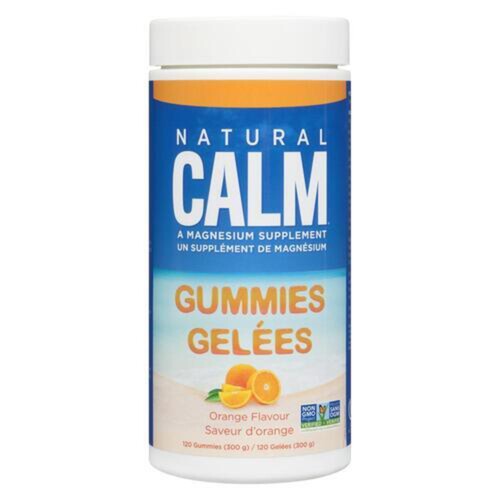 Natural Calm Magnesium Supplement Gummies Orange 120 Count