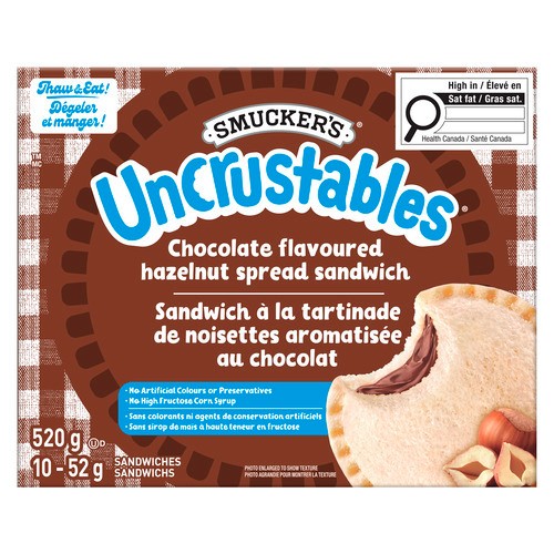 Smucker's Uncrustables Sandwich Chocolate Flavoured Hazelnut 52 g