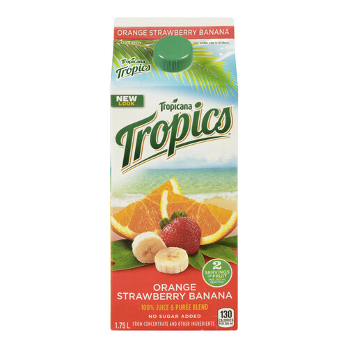 Tropicana Tropics Juice Orange Strawberry Banana 1.75 L