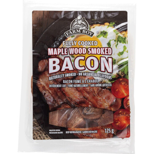 Farm Boy Fully Cooked Maple Wood Smoked Bacon 125 g