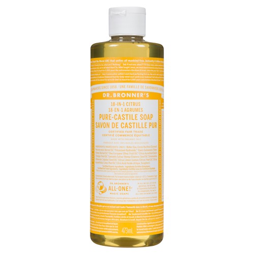 Dr. Bronner's Liquid Soap Pure Castil Citrus Orange 473 ml