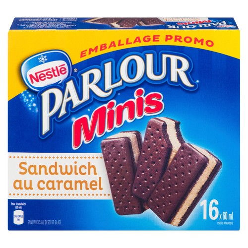 Parlour Mini Ice Cream Sandwich Caramel 16 x 60 ml