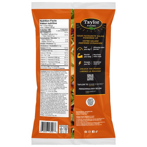 Taylor Farms Salad Kit Chopped Power Kit Southwest 309 g