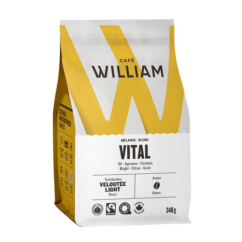 William Organic Whole Bean Coffee Awake Light Roast 340 g