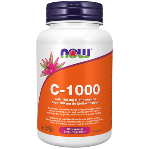 Now C-1000 With 100 mg Bioflavonoids Capsules 100 Count