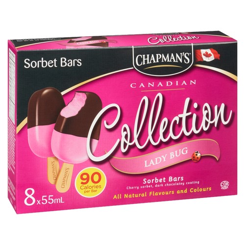 Chapman's Sweet Canadian Options Ice Cream Bars Lady Bug 8 Pack 440 ml